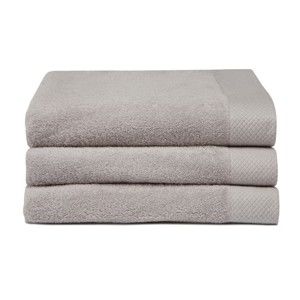 Zestaw 3 szarych ręczników Seahorse Pure, 60x110 cm