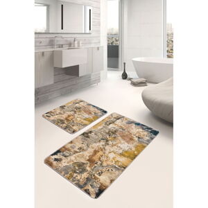 Brązowe/beżowe dywaniki łazienkowe zestaw 2 szt. 60x100 cm – Mila Home