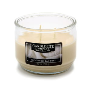 Świeczka w szkle o zapachu wanilii i kszamiru Candle-Lite, 40 h