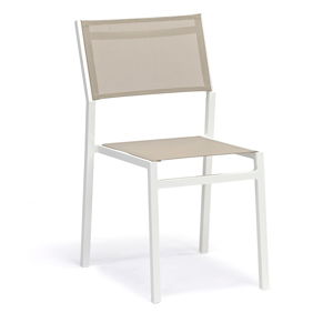 Zestaw 4 szaro-białych krzeseł ogrodowych Ezeis Zephyr