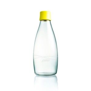 Żółta butelka ReTap ze szkła z dożywotnią gwarancją, 800 ml