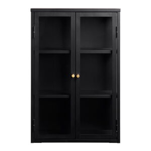 Czarna metalowa witryna 60x90 cm Carmel – Unique Furniture
