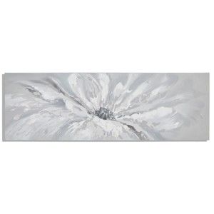 Ręcznie malowany obraz z motywem rośliny Mauro Ferretti White Blossom, 150x50 cm