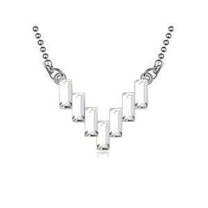 Naszyjnik z białymi kryształami Swarovski Elements Crystals Iceland