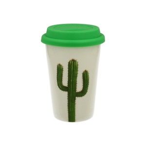 Porcelanowy kubek podróżny Duo Gift Cacti