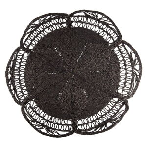 Czarny okrągły dywan ø 150 cm Flower – Jardin d'Ulysse