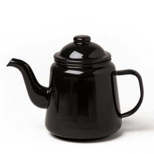Czarny emaliowany dzbanek do herbaty Falcon Enamelware, 1 l