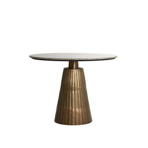 Okrągły stół z blatem w dekorze marmuru w kolorze brązu/naturalny ø 100 cm Rianne – Light & Living