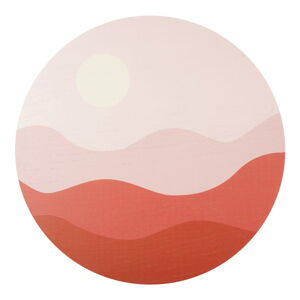 Różowo-czerwony obraz PT LIVING Pink Sunset, ø 40 cm