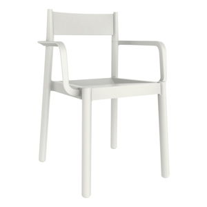Zestaw 4 białych krzeseł ogrodowych z podłokietnikami Resol Danna