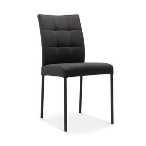 Ciemnoantracytowe krzesło z czarnymi nogami Mossø Mone