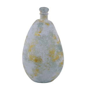 Jasnoniebieski wazon ze szkła z recyklingu z patyną Ego Dekor Simplicity, wys. 47 cm