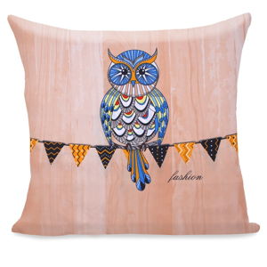 Poszewka na poduszkę z mikrowłókna DecoKing Owls Autumnstory, 80x80 cm