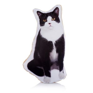 Poduszka z nadrukiem kota Adorable Cushions Midi BW Cat