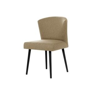 Piaskowobrązowe krzesło z czarnymi nogami My Pop Design Richter