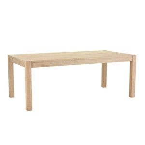 Rozkładany stół z litego drewna dębowego 100x200 cm Texas – Furnhouse