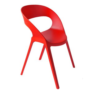 Zestaw 2 czerwonych krzeseł ogrodowych Resol Carla