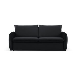 Czarna aksamitna rozkładana sofa 214 cm Vienna – Cosmopolitan Design