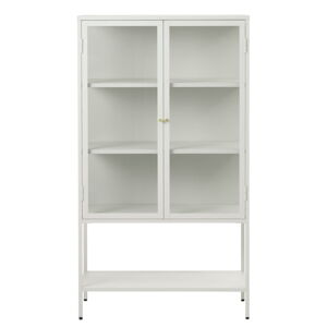 Biała metalowa witryna 88x132 cm Carmel – Unique Furniture