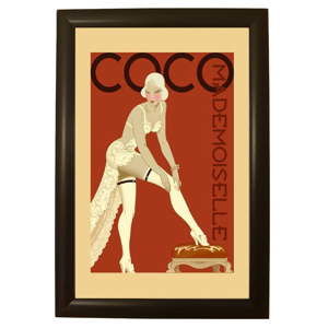 Plakat w czarnej ramie Piacenza Art Coco, 33,5x23,5 cm