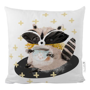 Poszewka na poduszkę z satyny bawełnianej Mr. Little Fox Night Racoon, 50x50 cm