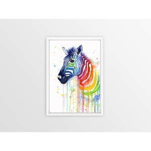 Plakat Piacenza Art Rainbow Zebra
