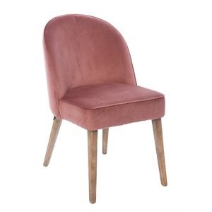 Różowe aksamitne krzesło Miloo Home Dean