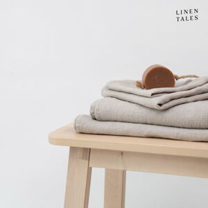 Naturalny lniany ręcznik kąpielowy waflowy 100x140 cm Natural Fine Waffle – Linen Tales