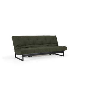 Ciemnozielona rozkładana sofa Innovation Fraction Elegant Twist Dark Green, 81x200 cm