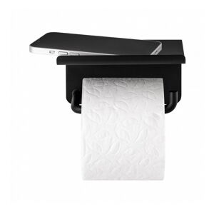 Czarny ścienny uchwyt na papier toaletowy ze stali nierdzewnej Modo – Blomus