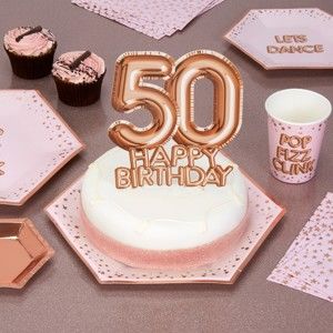 Napis dekoracyjny na tort z numerem 50 Neviti Glitz & Glamour