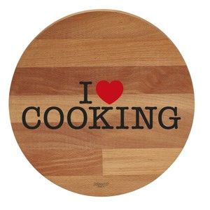 Deska z drewna bukowego Bisetti I Love Cooking, 30 cm