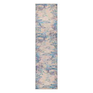 Niebieski/fioletowy chodnik z mieszanki włókien z recyklingu odpowiedni do prania 60x230 cm Reid – Flair Rugs
