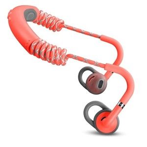 Czerwone douszne słuchawki bezprzewodowe Bluetooth Urbanears STADION Rush