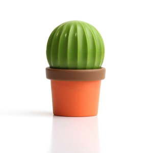 Pomarańczowy młynek do pieprzu w kształcie kaktusa Qualy&CO Tasty Cactus