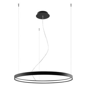 Czarna lampa wisząca Nice Lamps Ganica, ø 80 cm
