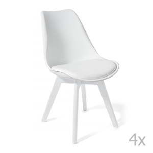 Zestaw 4 białych krzeseł Tomasucci Kiki Evo