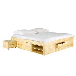 Łóżko sosnowe SOB Pintea, 140x200 cm
