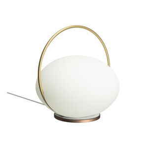 Lampa stołowa LED w biało-złotym kolorze (wysokość 19 cm) Orbit – UMAGE