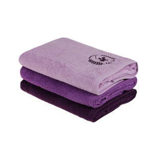 Zestaw 3 fioletowych ręczników, 140x70 cm