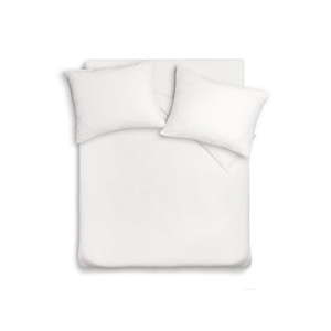 Biała lniana narzuta na łóżko z poszewkami na poduszkę Maison Carezza Lilly, 220x240 cm