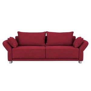 Czerwona 3-osobowa sofa rozkładana Windsor & Co Sofas Casiopeia