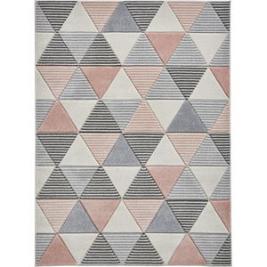 Szaroróżowy dywan Think Rugs Matrix, 160x220 cm