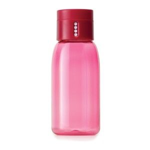 Różowa butelka z licznikiem Joseph Joseph Dot, 400 ml
