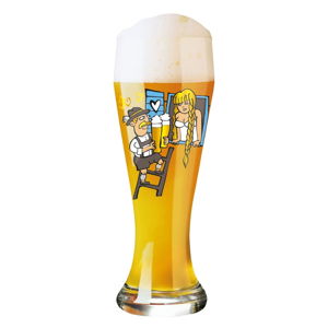 Komplet szklanki do piwa ze szkła kryształowego i 5 podkładek Ritzenhoff Martina Schlenke, 645 ml