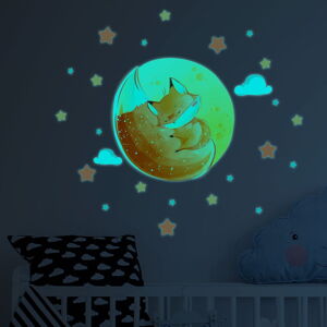 Naklejka dziecięca na ścianę 30x30 cm Dreamy Fox – Ambiance