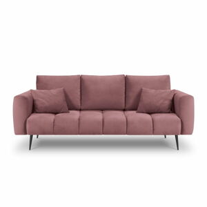 Różowa sofa z aksamitnym obiciem Interieurs 86 Octave