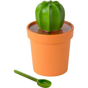 Pomarańczowo-zielony pojemnik w kształcie kaktusa Qualy&CO Cacnister