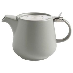 Szary dzbanek porcelanowy do herbaty z sitkiem Maxwell & Williams Tint, 600 ml