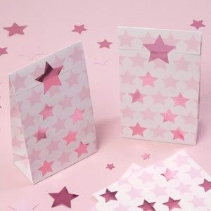 Zestaw 5 torebek dekoracyjnych Neviti Little Star Pink